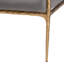 Chaise longue en velours avec accoudoirs Baxton Studio Ilmari - Fauteuil rustique moderne avec structure en métal forgé à la main pour le salon ou le salon