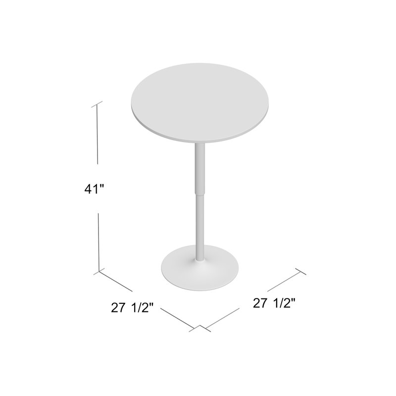 Round Metal Base Dining Table, Black