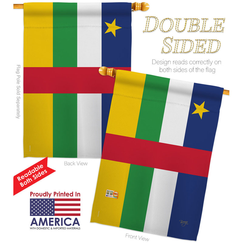 Drapeau de maison en polyester 2 côtés 3 pi 3 po x 2 pi 2 po