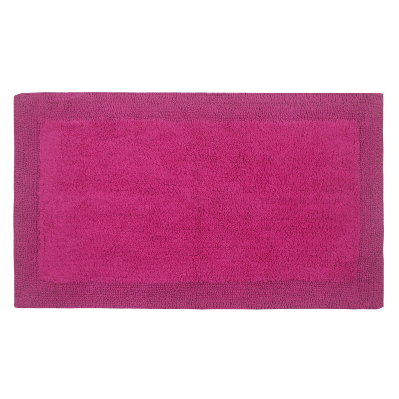 Tapis de bain réversible de couleur unie BRUSS, Rose millennial, L 21 po x L 34 po