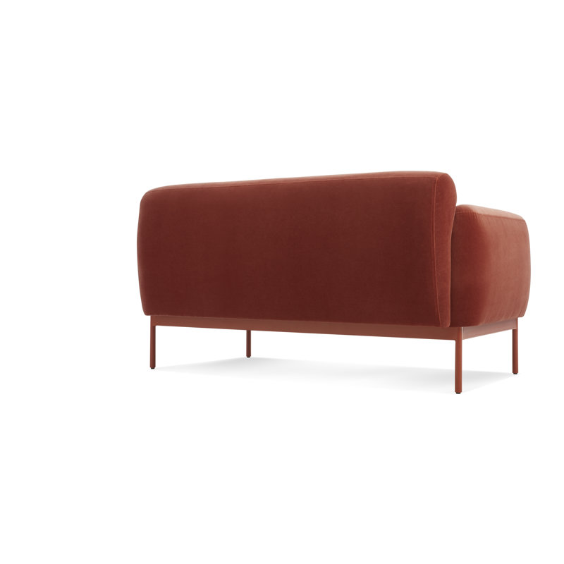 Puff Puff Sofa, 31" H x 67" W x 35" D, Tomato Velvet