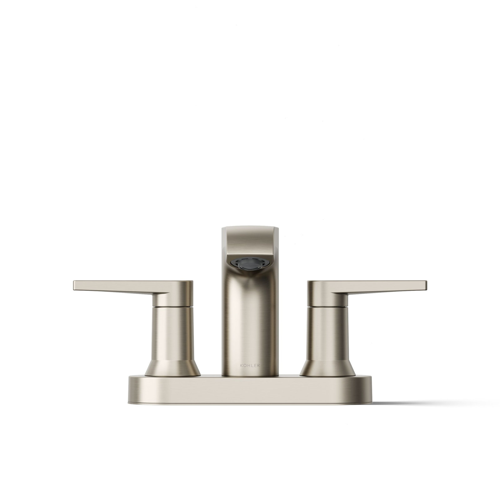 Hint 4" Centerset Bathroom Faucet with Drain, Vibrant Brushed Nickel