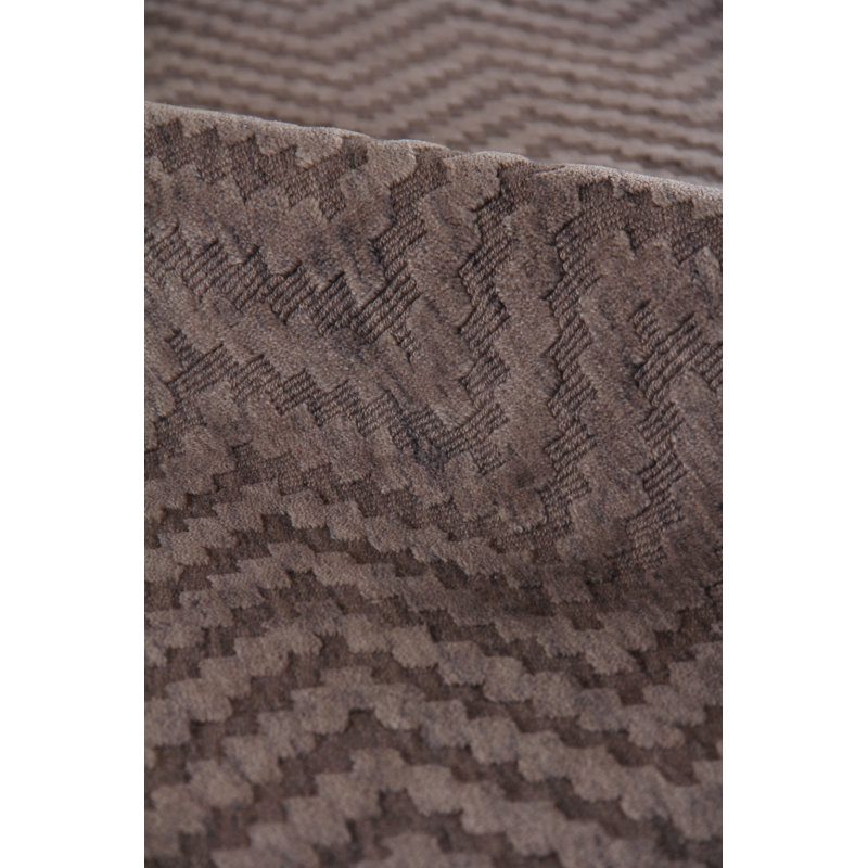 Demani Wool Chevron Area Rug in Brown, Rectangle 14' x 18'