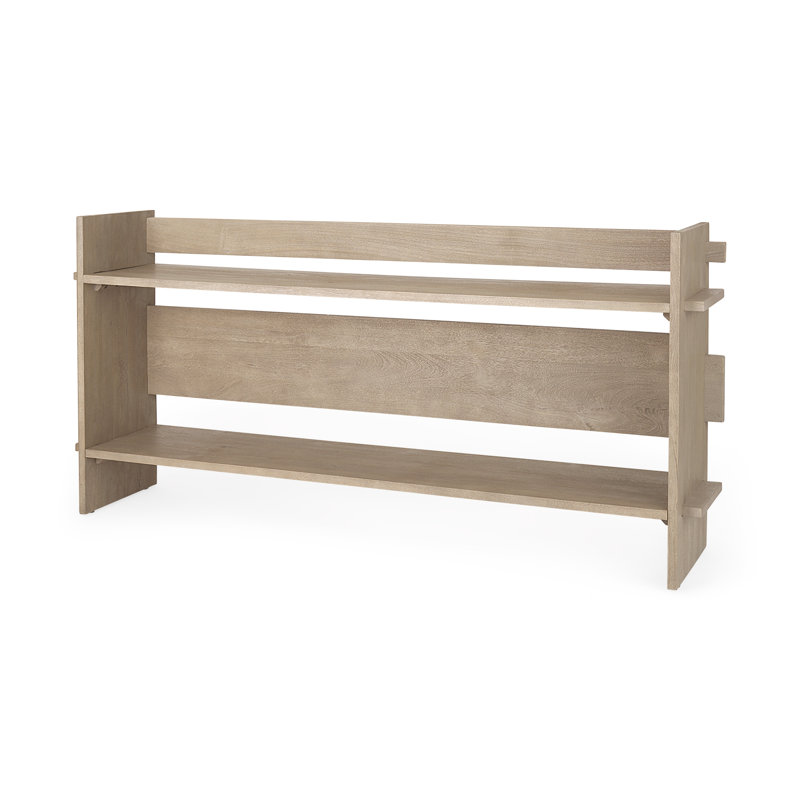 Console en bois massif 75,75 po Dalina, Brun pâle