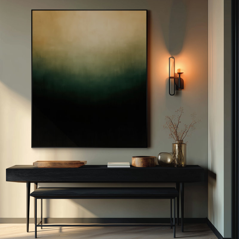 Très grande reproduction d'art sur toile - Golden to Emerald, H 72 po x l 60 po