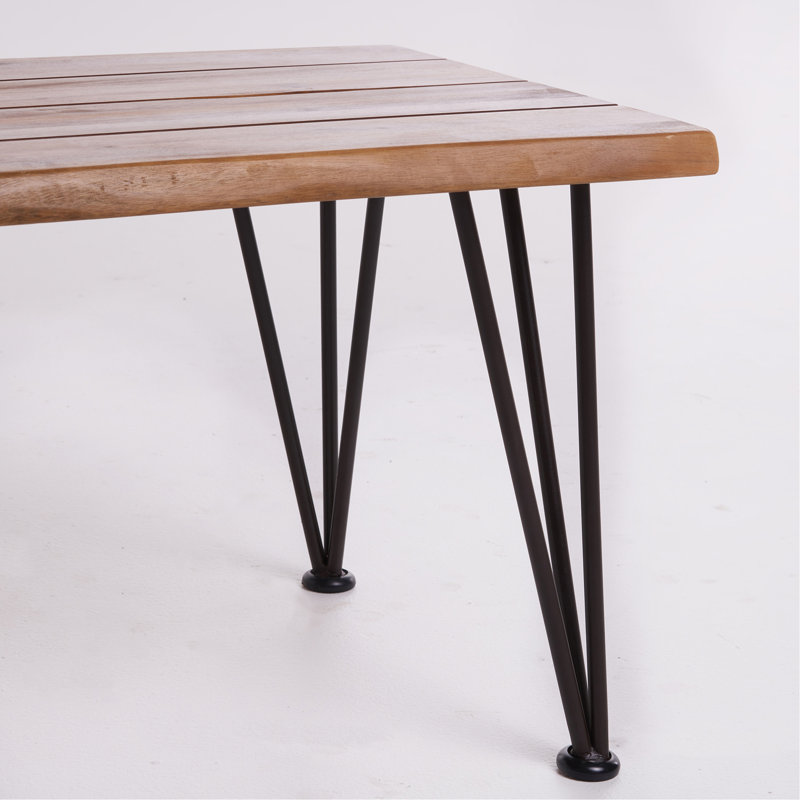TABLE BASSE INDUSTRIELLE EN BOIS ET MÉTAL