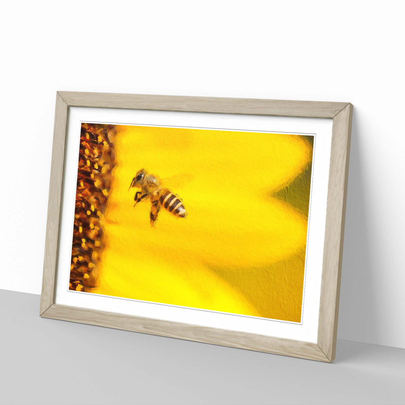 Let me Bee - Picture Frame Painting Print, 48cm H x 65cm W x 2cm D, Oak Framed