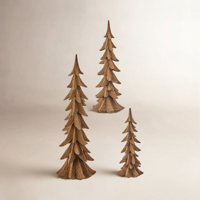 Liani 3-Piece Flocked Tabletop Tree Set