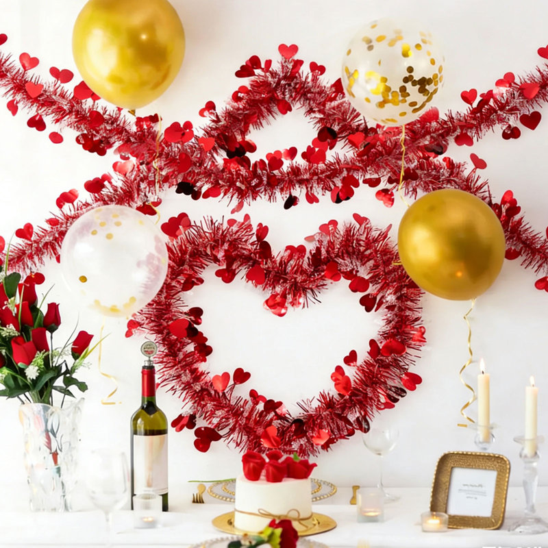 Rubans et banderoles scintillants pour la Saint-Valentin