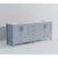Meuble-lavabo double gris foncé 84 po X P 22 po D, avec plateau en marbre de Carrare
