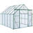 8X10ft Double Door Polycarbonate Greenhouse Raised Base And Anchor Aluminum Heavy Duty Walk-In Greenhouses For Outdoor Backyard In All Season,Green-125113371-125113374