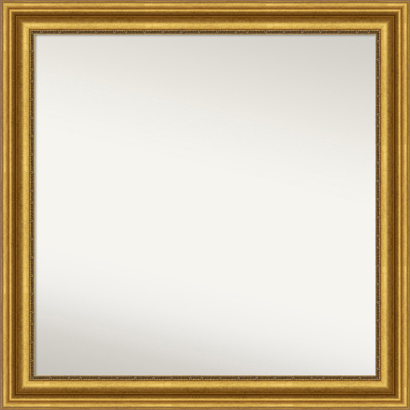 Miroir de salle de bain Jashawna, 37,75 po x 37,75 po, Doré
