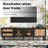 TV Stand with 3 Cabinets & 2 Drawers, Rattan-inspired Media Console Table for TVs up to 80''-1558735143