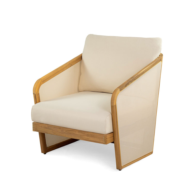 Fauteuil club Royal Wood PVC-coated polyester