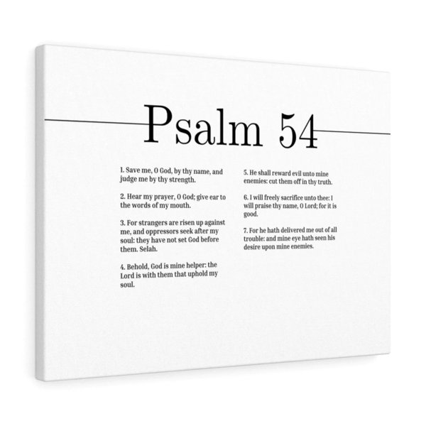 Blue Elephant Save Me O God Psalm 54 Wrapped Canvas Typography