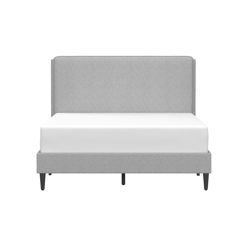 Bobrow Upholstered Bed, Light Gray, Full 