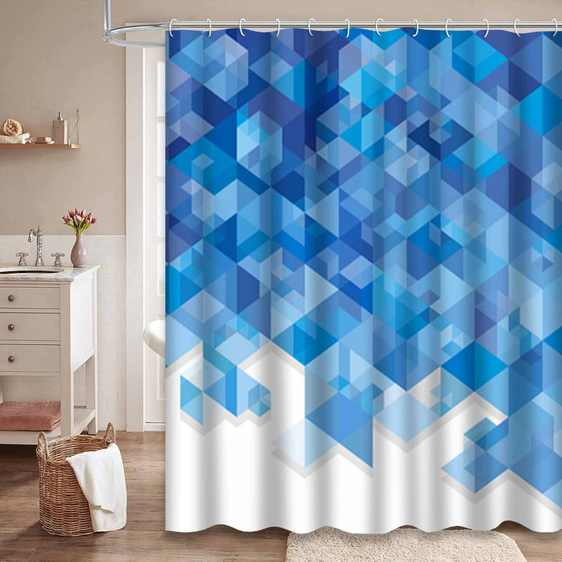 Rideau de douche à 12 crochets Abstraction, L 72 po x l 72 po