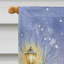Perroquet brun à tête de pion avec drapeau de la maison du père Noël-1344867094-1344867090