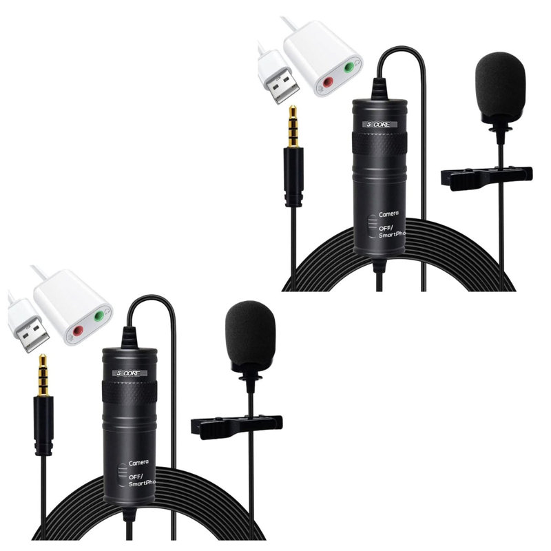Microphone 5 cœurs à micro-ondes à 2 cœurs avec micro-onde portatif 3,5 mm
