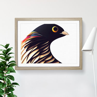 Intriguing Bird Abstract - Framed Print