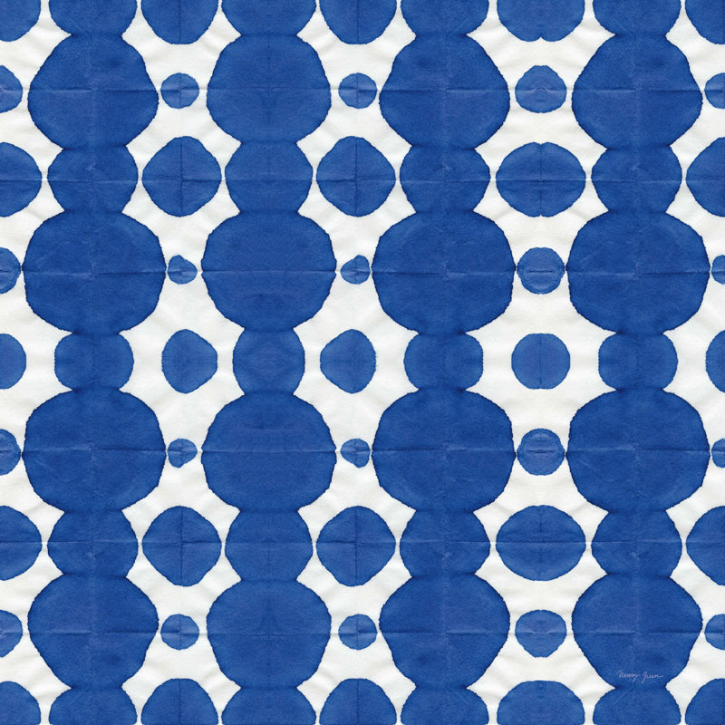 Edden - Aquarelle bleue par Nancy Green, H 12 po x l 12 po x P 1,25 po