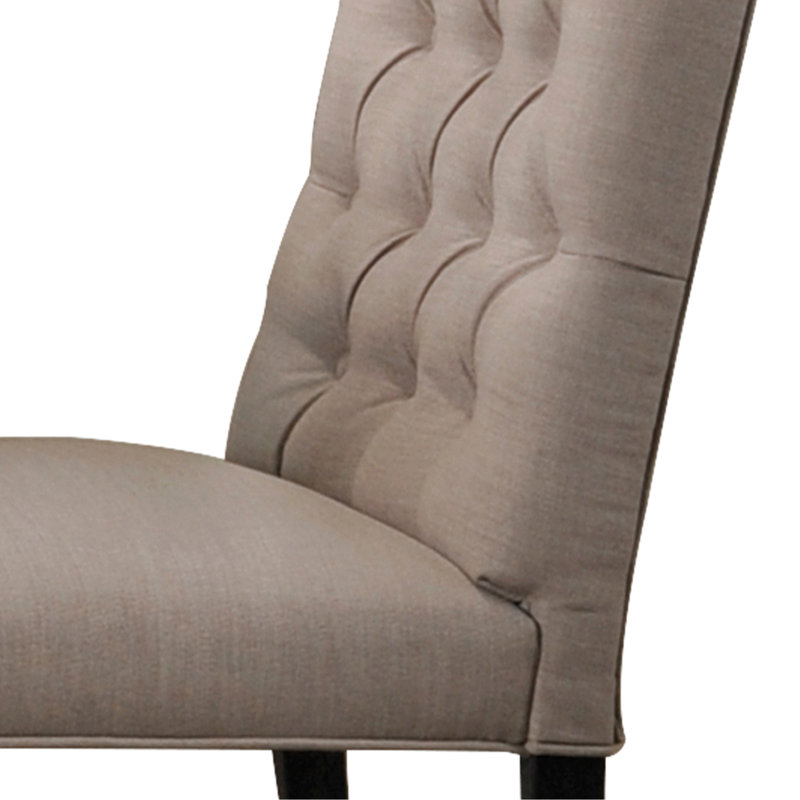 Chaises en lin brun clair (de 2) - charme de salle à manger élégant + noir rétro (2) côté élégant pour la salle à manger, revêtement, rembourrage en mousse, forme rectangulaire, pieds en bois habilement conçus