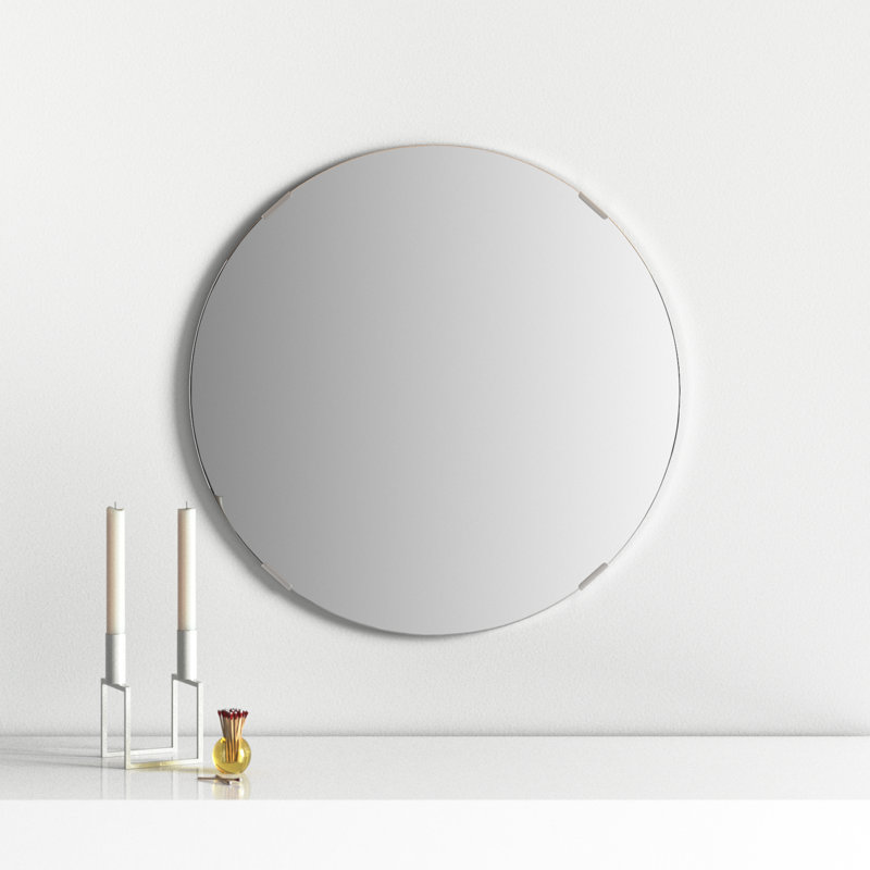 Miroir de coiffeuse sans cadre Samonie, 26 po x 26 po