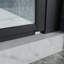 32 po Jusqu'à 33 3/8 po X 72 po, porte de douche pivotante semi-sans cadre en noir mat avec verre transparent