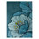 Tapis bleu en laine fabriqué à la main Floric Grandeur par NICOLE MILLER à New York 5 pi x 7 pi