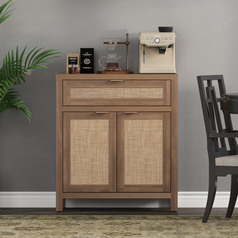 Safura 30" W 2-Door Sideboard, Natural Oak