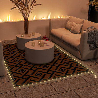 Geometric Machine Braided 274cm X 274cm Area Rug