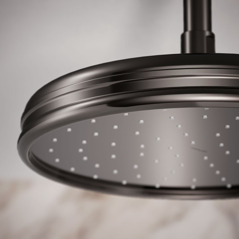 Traditional Round 10" Rainhead with Katalyst Air-Induction Spray, 2.5 Gpm, Vibrant Titanium