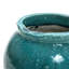 Vase de table décoratif texturé rustique en terre cuite vert 11,4 po H
