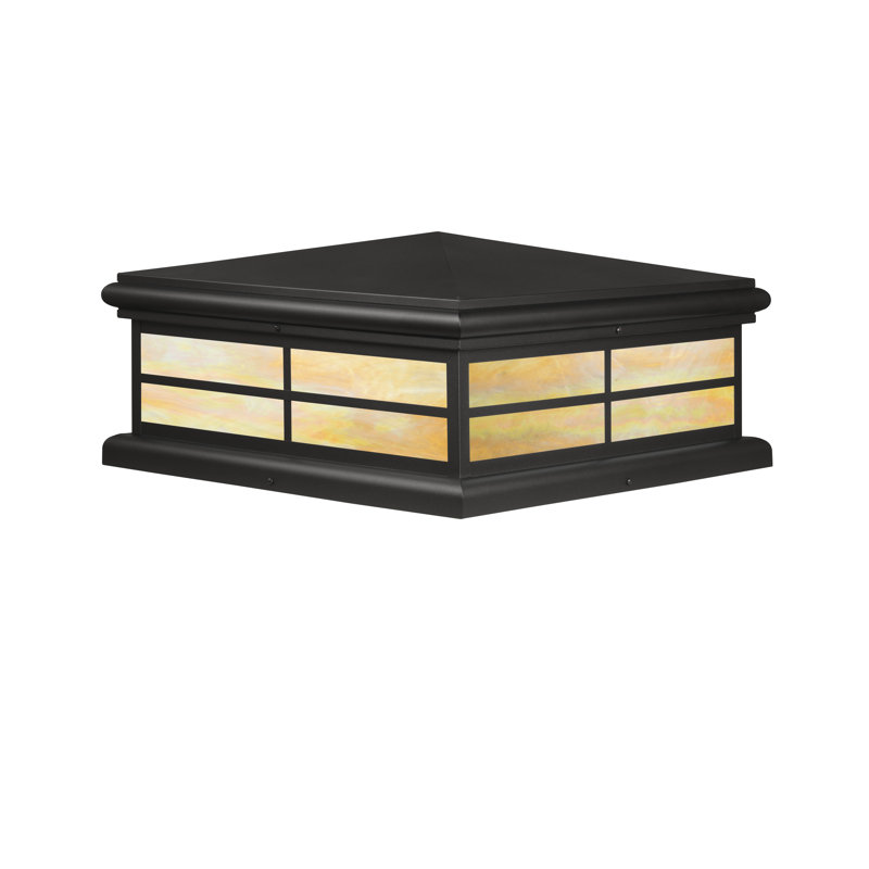 Plafonnier de pilier câblé 6 po h 6 po Ballou, Or irisé, Noir texturé