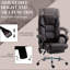 Fauteuil inclinable de bureau 6 vibrations avec chauffage lombaire, options de hauteur réglable, repose-pieds, inclinable, fauteuil en cuir d'unité centrale brun 6 points de chaleur, hauteur, inclinable