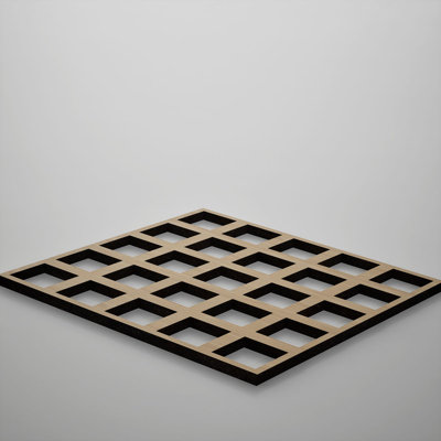 Manchester Decorative Fretwork Wood Wall Panels, Extra Small, 7 3/8"W x 7 3/8"H x 3/8"T, White Oak