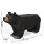 Banc en béton noir mat avec motif d'ours enchanteur - extérieur, sans assemblage, élément d'extérieur léger H 16,83 po x l 32,41 po x P 11,36 po