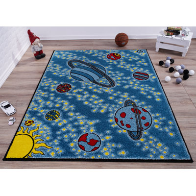 Kindig Rectangle Geometric Machine Woven Polypropylene Rug