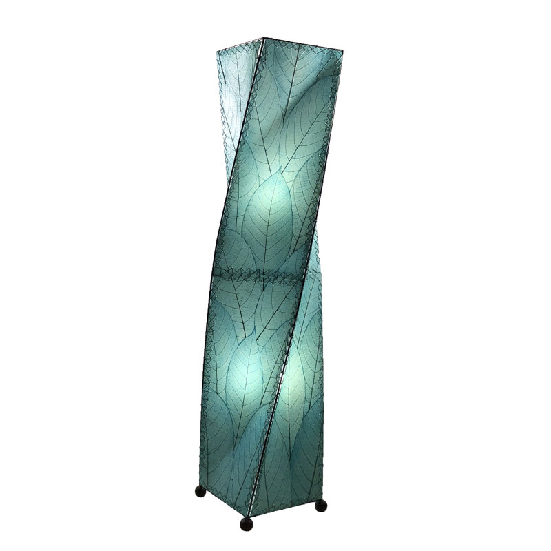 Conrado 48'' Black Novelty Floor Lamp, Sea Blue