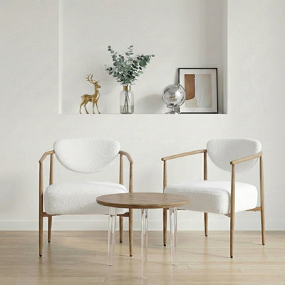 Chaise d'appoint moderne avec structure en fer, chaise de salon douce et confortable pour la chambre à coucher et la salle à manger