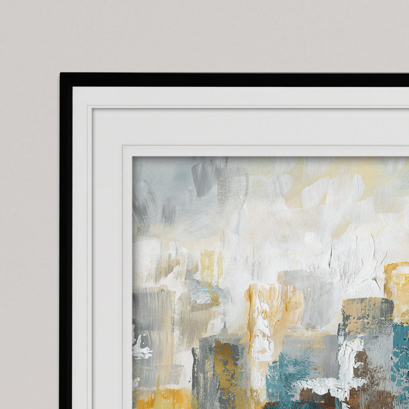 « city views i », reproduction de peinture à l’acrylique encadrée, Noir, H 30 po x l 40 po x P 1,5 po