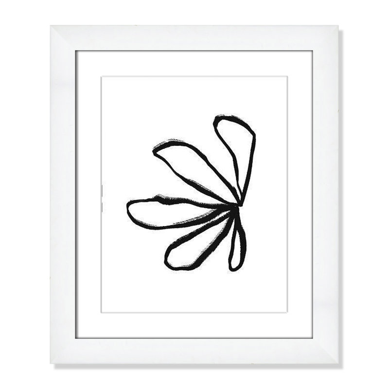 «Line Dessin Collection Petals» encadré sur papier par Leah Straatsma, reproduction, H 20,5 po x l 17,5 po x P 1,25 po