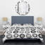 Ensemble de housse de couette en microfibre noir / gris / blanc 3 pièces-595214379