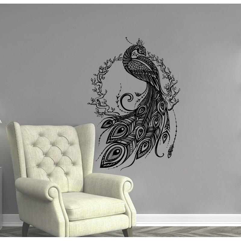 Animals Non-Wall Damaging Wall Decal, Black