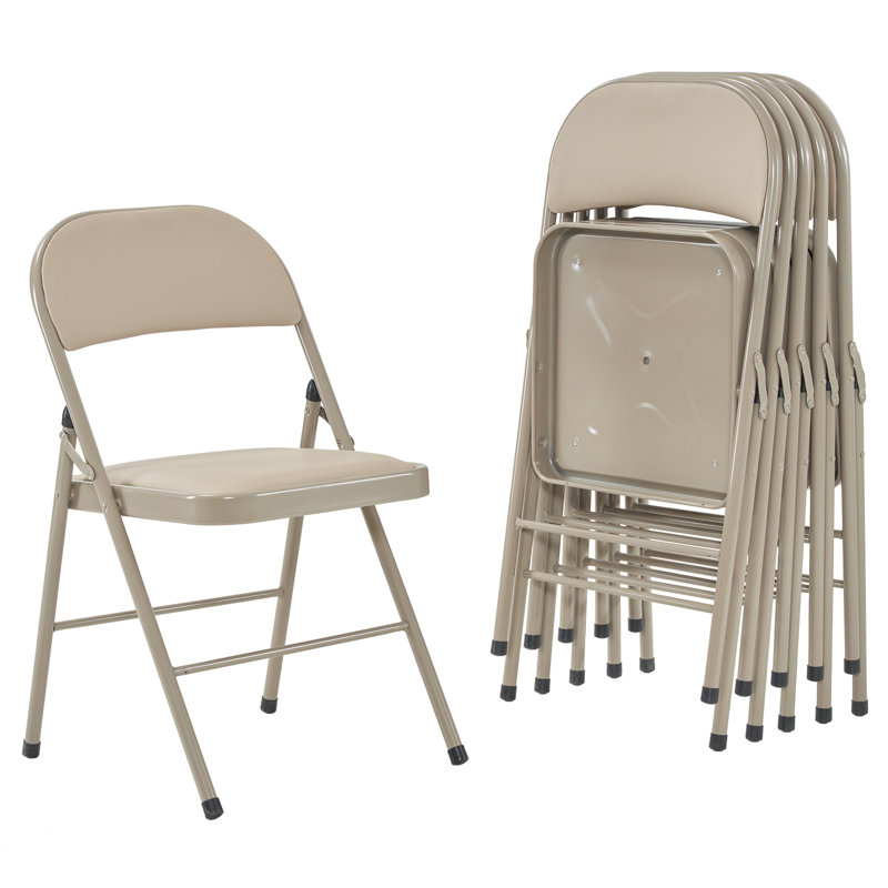 Ensemble de chaises pliantes rembourrées en vinyle Lewelling