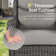 Simle 2 - Person Outdoor Seating Group PE Wicker Swivel Glider Chair With Cushions And Side Table