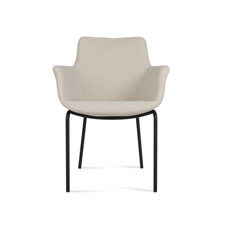 Fauteuil Bottega Harris, Noir, Blanc cassé