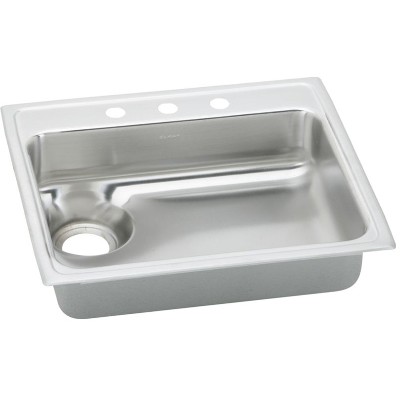 Gourmet 25" L x 22" W Drop-In Kitchen Sink, 2 hole