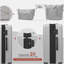Ensemble de valises 5 pièces avec valise semi-ouverte à roulettes semi-ouvertes avec roulette double, bagage de voyage léger avec port USB, serrures TSA-124273937
