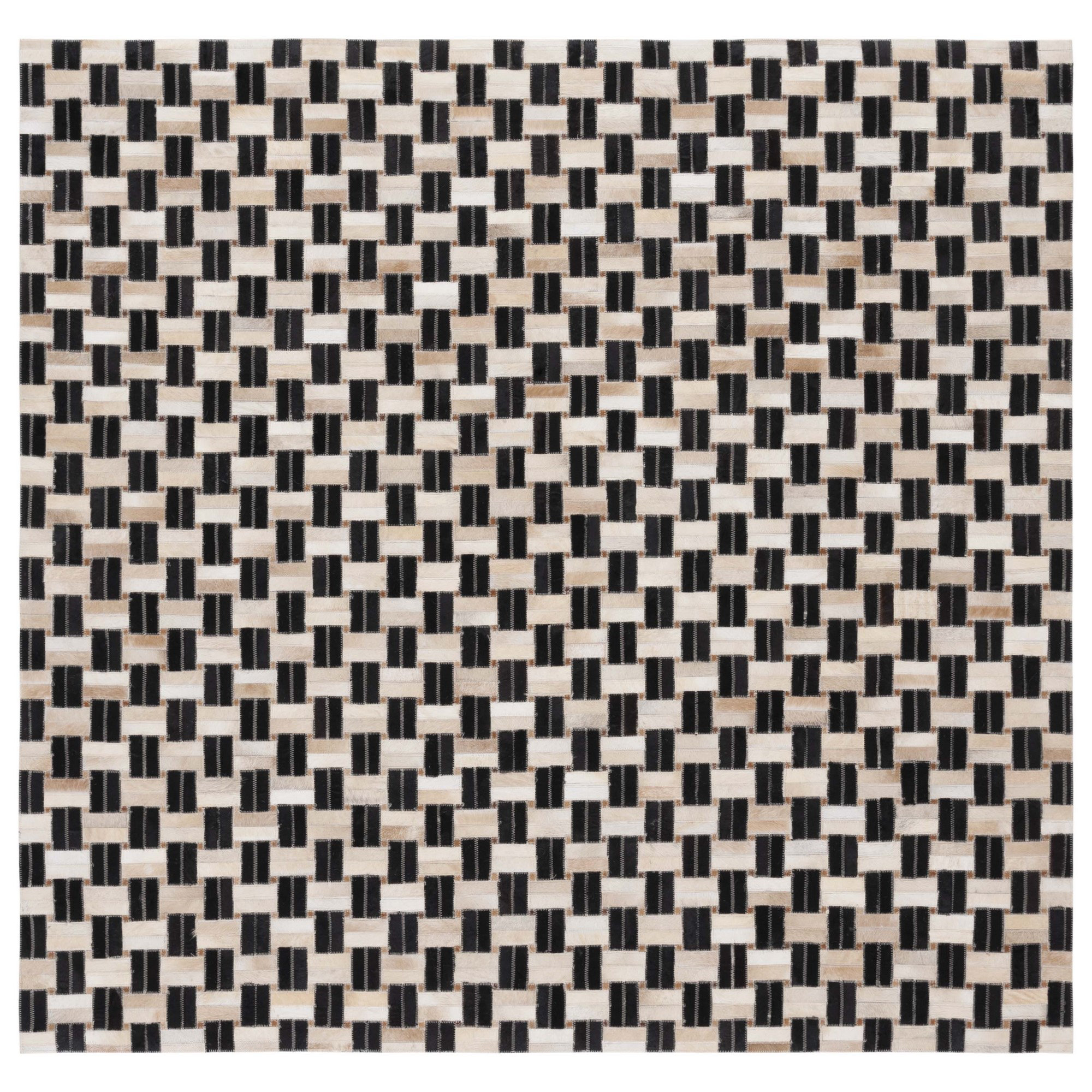 Mahsa Cowhide Rug, Square 6'
